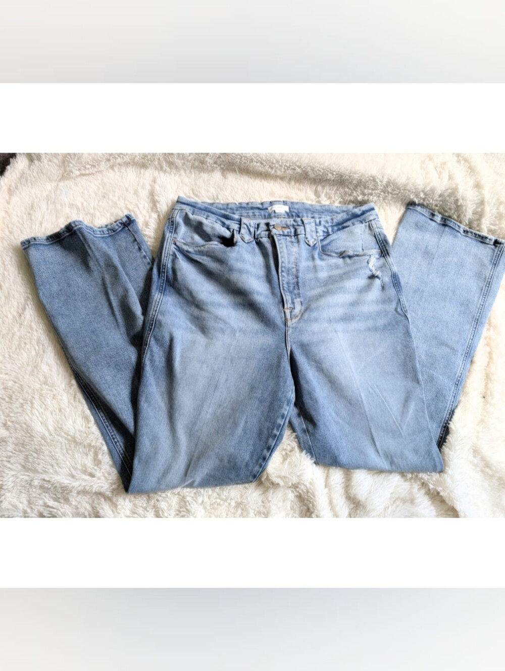 Good American Light Wash High Rise Boot cut Denim Jeans Women's Plus Size 20